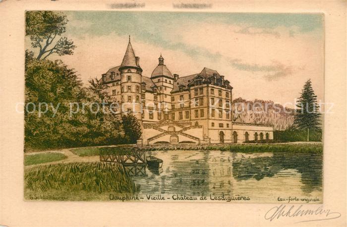 Dauphine Chateau de Lesdiguires Kuenstlerkarte