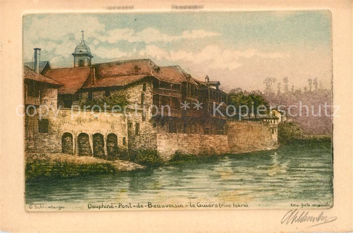 Pont-de-Beauvoisin La Tour-du-Pin 38 Isere Pont Kuenstlerkarte