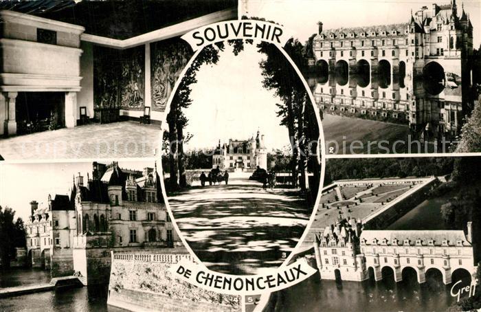Chenonceaux Indre et Loire Chateau Fliegeraufnahme