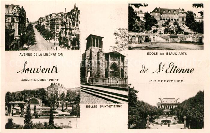 Saint-Etienne 42 Loire Avenue de la Libération Ecole des Beaux Arts Eglise Jardi