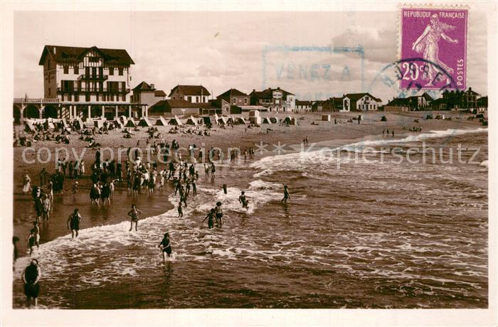 Capbreton La plage vue prise de la Jetée