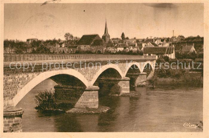 Mennetou-sur-Cher Vue Generale Pont du Cher