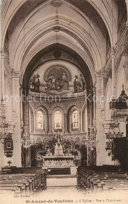 Saint-Amand-de-Vergt Eglise vue a l'Intérieur