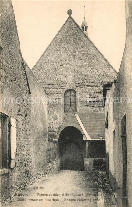Suevres Pignon occidental Eglise Saint Christop