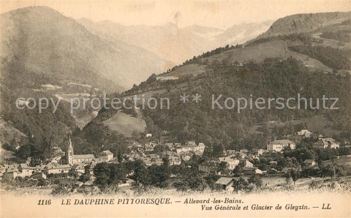 Allevard les Bains Isere Vue Generale et Glacier de Gleyzin Alpe