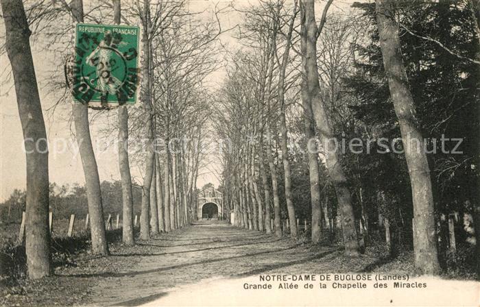 Buglose Notre Dame de Buglose Grande Allée de la Chapelle des Miracles