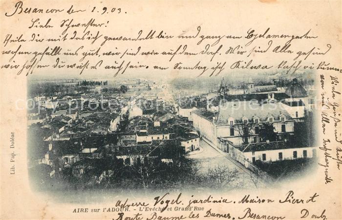 Aire-sur-l Adour Evéché et Grande Rue