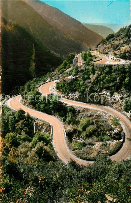 Saint-Claude Jura Route a La Faucille les lacets de Septmoncel