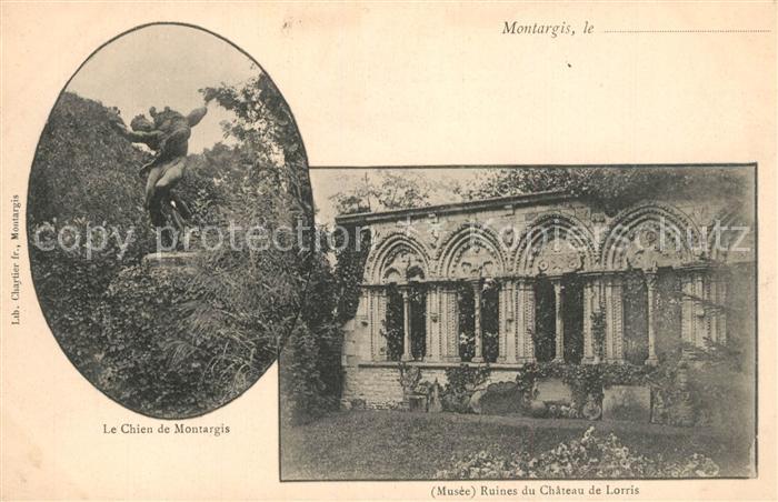 Montargis Loiret Monument Le Chien de Montargis Musee Ruines du Chateau de Lorri