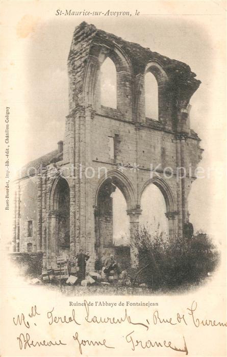 Saint-Maurice-sur-Aveyron Ruines de l'Abbaye de Fontainejean