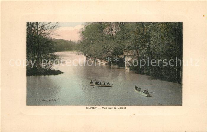 Olivet Loiret Vue sur le Loiret canots