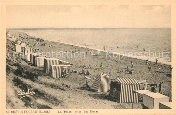 Saint-Brevin-l Ocean Loire Atlantique La plage vue prise des dunes