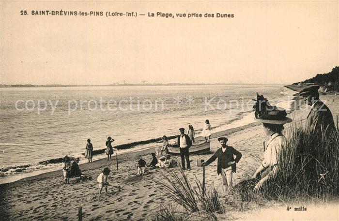 Saint-Brevin-les-Pins La plage vue prise des dunes