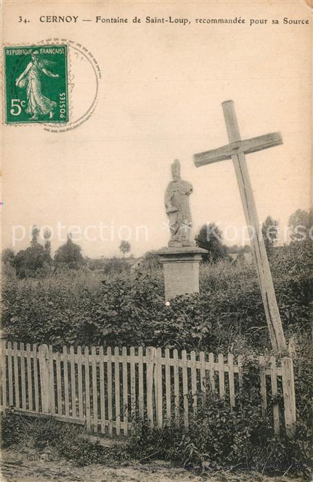 Cernoy-en-Berry Fontaine de Saint Loup Statue Monument