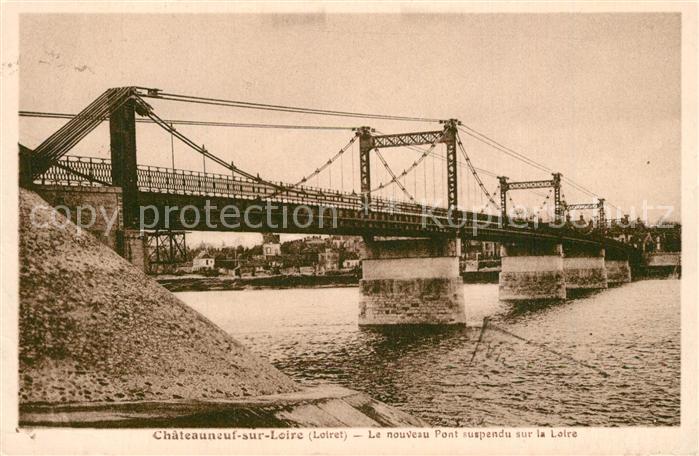 Chateauneuf-sur-Loire Nouveau pont suspendu sur la Loire