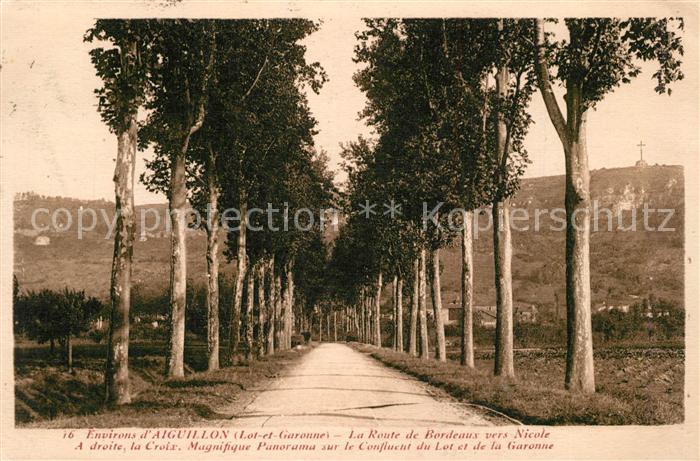 Aiguillon Route de Bordeaux vers Nicole