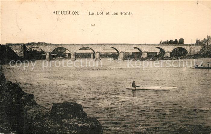 Aiguillon Le Lot et les ponts