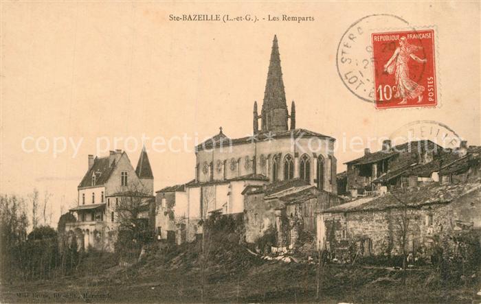 Sainte-Bazeille Les Remparts Eglise