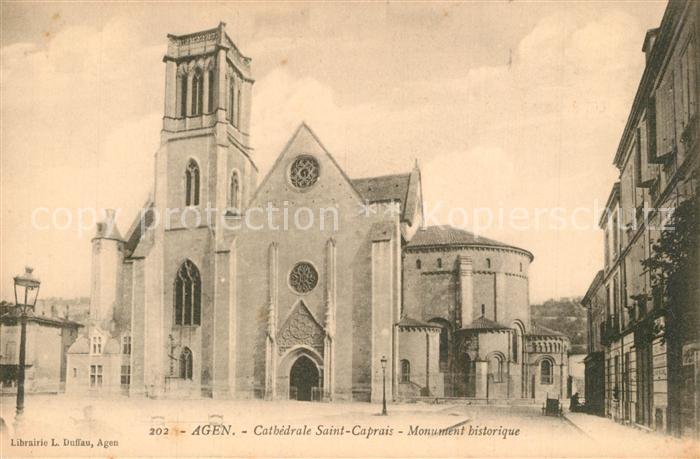 Agen Lot et Garonne Cathedrale Saint Caprais Monument historique
