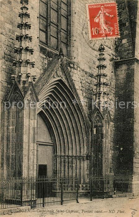Agen Lot et Garonne Cathedrale Portail ouest