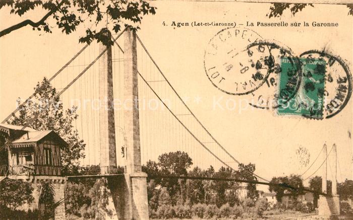 Agen Lot et Garonne La Passerelle sur la Garonne