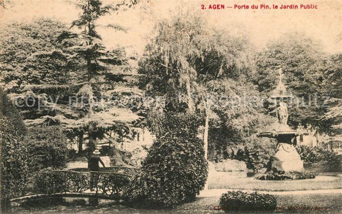 Agen Lot et Garonne Porte du Pin Jardin Public Fontaine