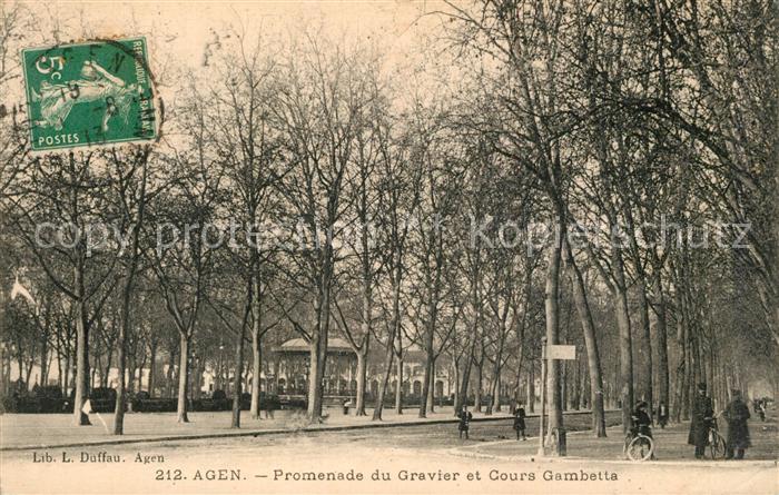 Agen Lot et Garonne Promenade du Gravier et Cours Gambetta