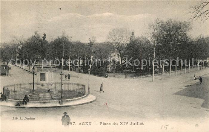 Agen Lot et Garonne Place du 14 Juillet Monument Statue