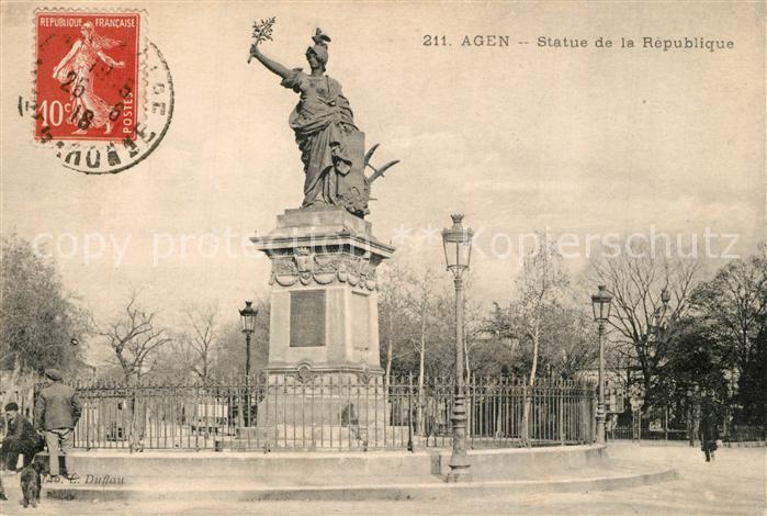 Agen Lot et Garonne Statue de la République Monument