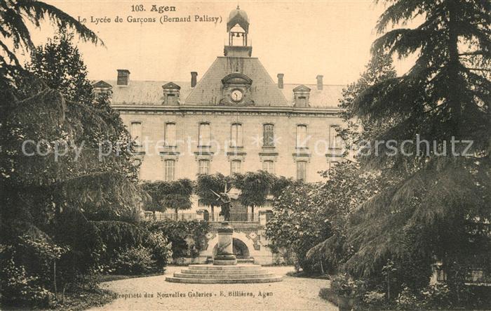 Agen Lot et Garonne Lycée de Garcons Monument