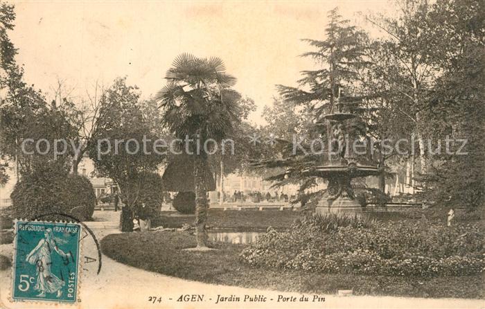 Agen Lot et Garonne Jardin Public Porte du Pin Fontaine