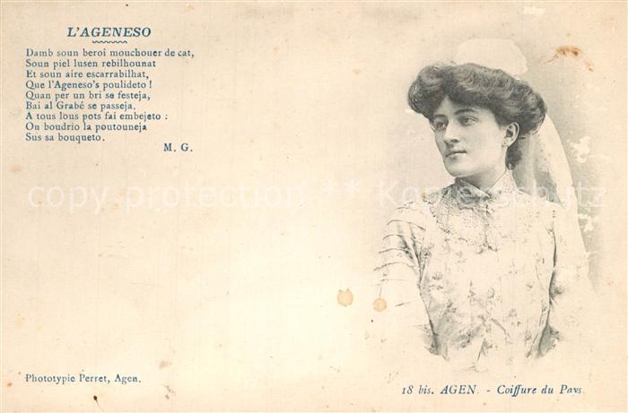 Agen Lot et Garonne Coiffure du Pays Trachten