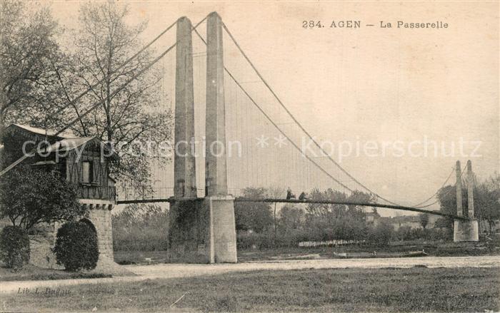 Agen Lot et Garonne La Passerelle sur la Garonne
