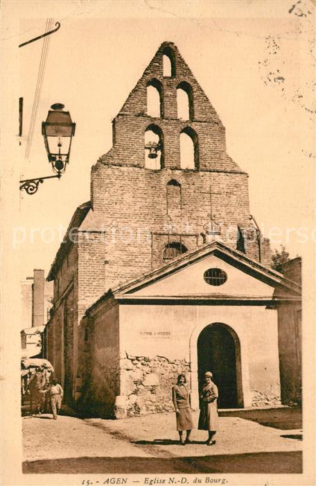 Agen Lot et Garonne Eglise Notre Dame du Bourg Ruines