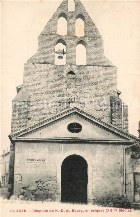 Agen Lot et Garonne Eglise Notre Dame du Bourg Ruines
