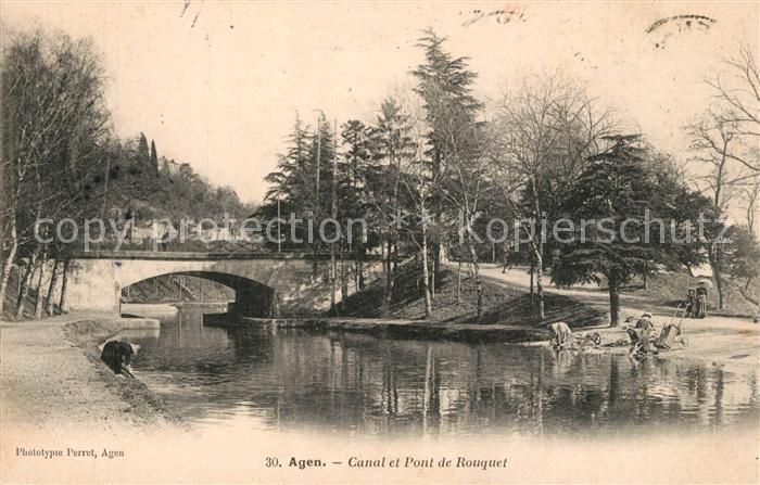 Agen Lot et Garonne Canal et Pont de Rouquet