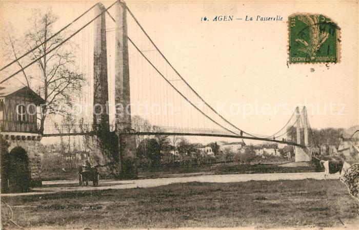 Agen Lot et Garonne La Passerelle sur la Garonne