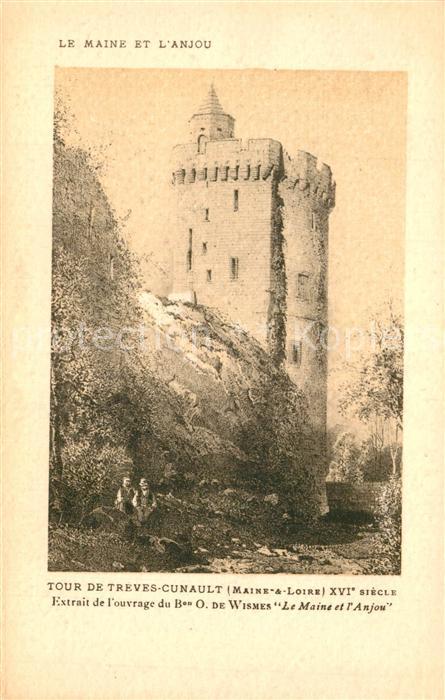 Treves Maine et Loire Tour de Treves Cunault XVIe siècle Dessin Kuenstlerkarte