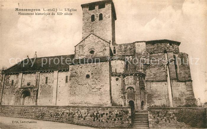 Monsempron-Libos Eglise Monument historique du XIIe siècle