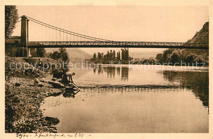 Cajarc Pont suspendu sur le Lot Collection Val