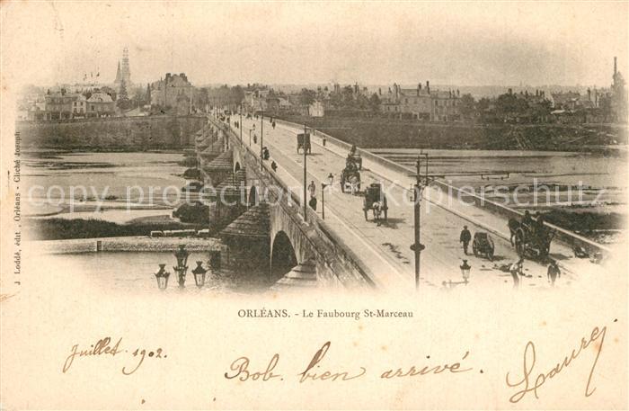 Orleans Loiret Faubourg Saint Marceau Pont sur la Loire