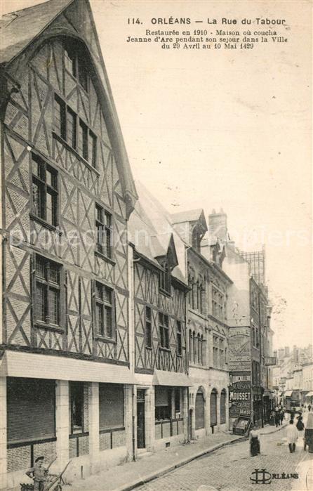 Orleans Loiret Rue du Tabour vieilles maisons Jeanne d Arc