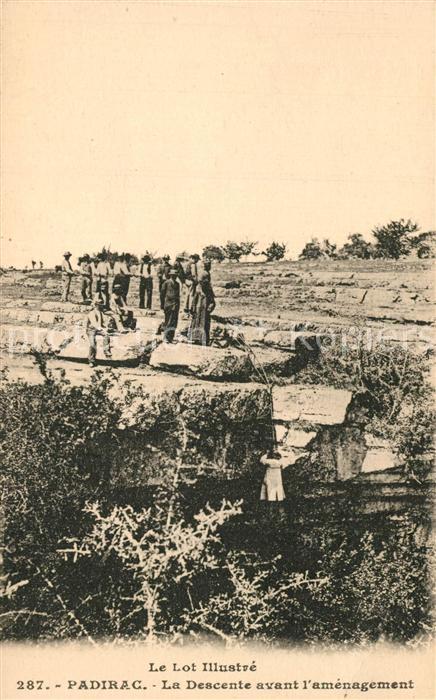 Padirac La Descente avant l'aménagement
