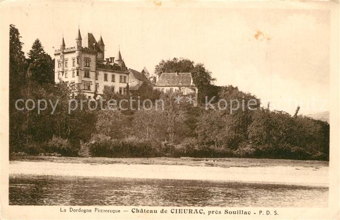 Cieurac Chateau aux bords de la Dordogne