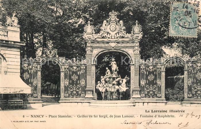 Nancy Lothringen Place Stanislas Grilles en fer Forge de Jean Lamour Fontaine d