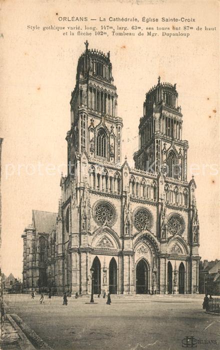 Orleans Loiret La Cathedrale Eglise Sainte Croix