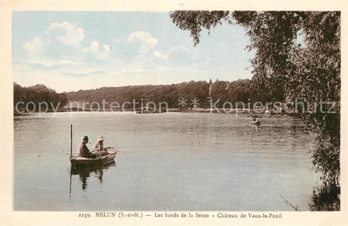 Melun Seine et Marne Les bords de la Seine Chateau de Vaux l