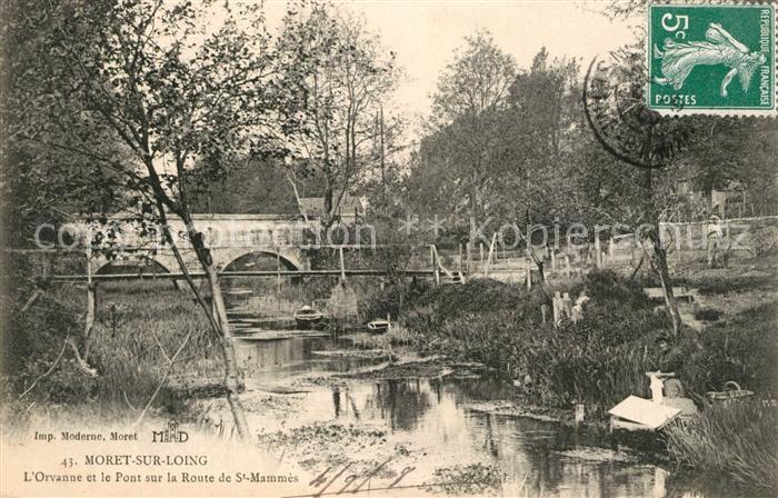 Moret-sur-Loing Orvanne et le Pont sur la Route de St Mammes