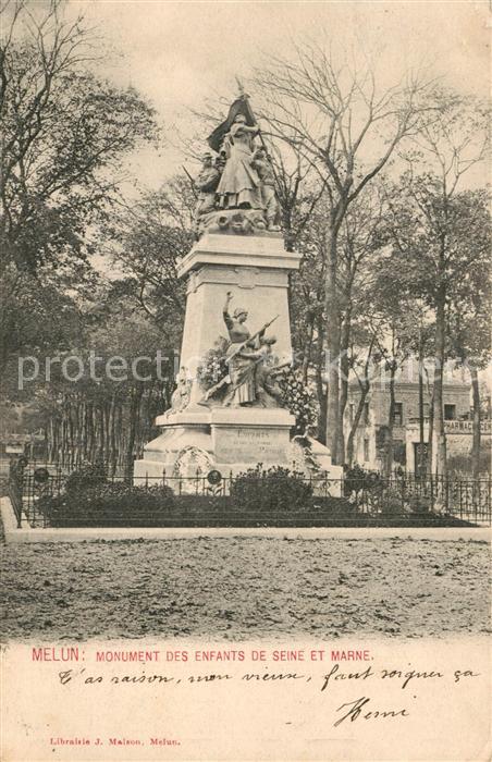 Melun Seine et Marne Monument des enfants de Seine et Marne