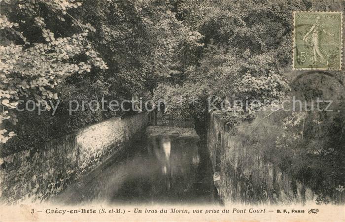 Crecy en Brie Un bras du Morin vue prise du Pont Court
